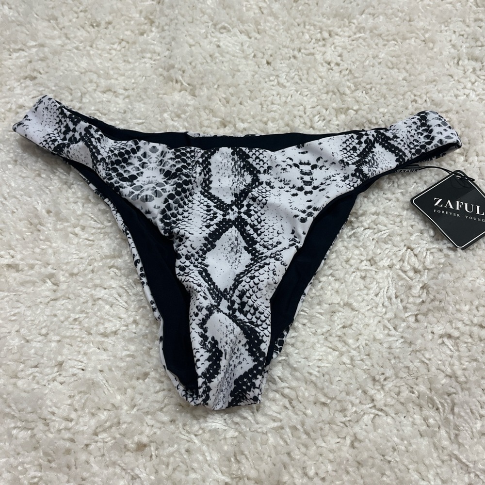 Snake skin print bathing suit bottom